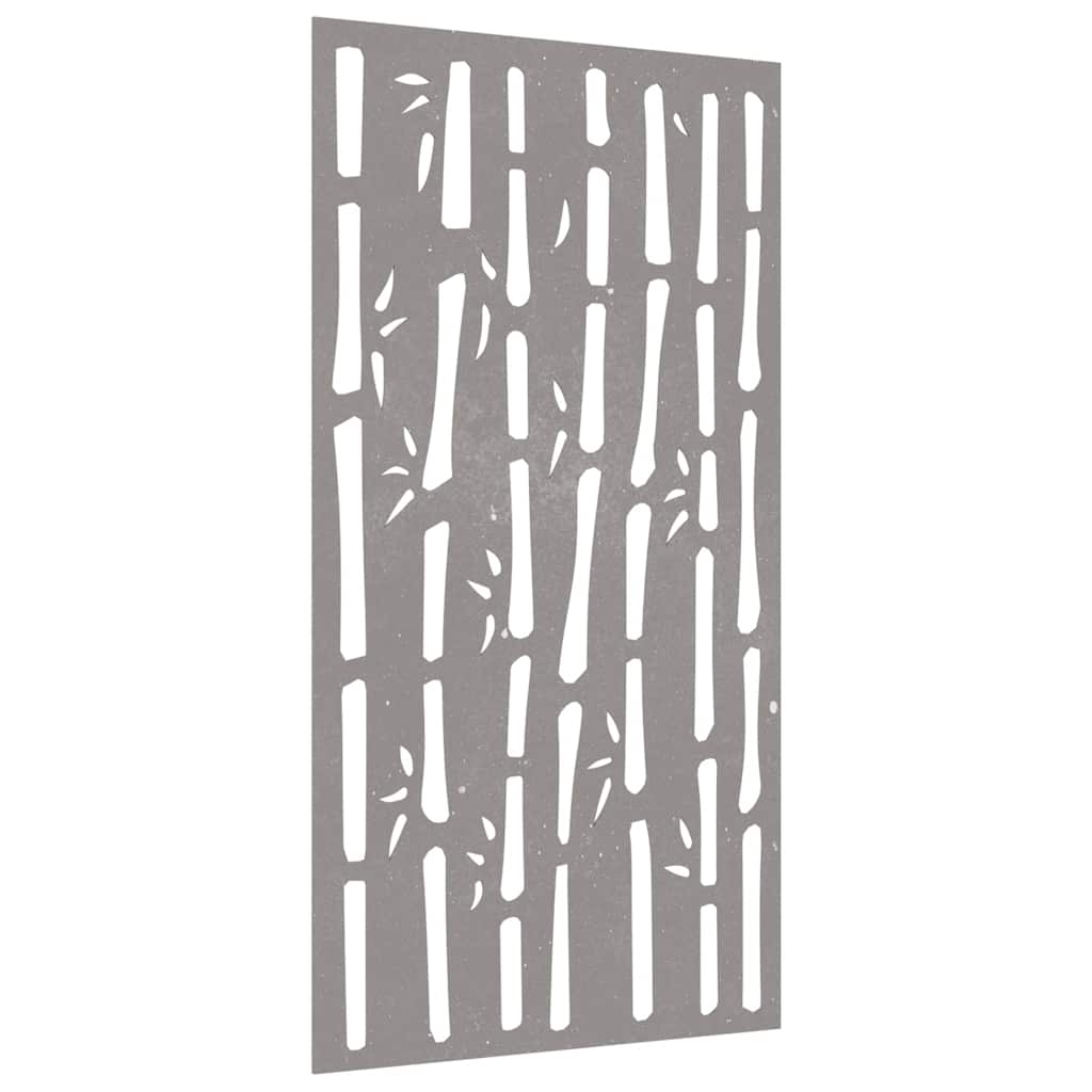 Garten-Wanddeko 105x55 cm Cortenstahl Bambus-Design
