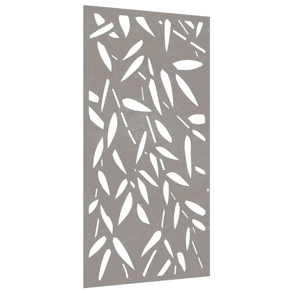 Garten-Wanddeko 105x55 cm Cortenstahl Bambusblatt-Design