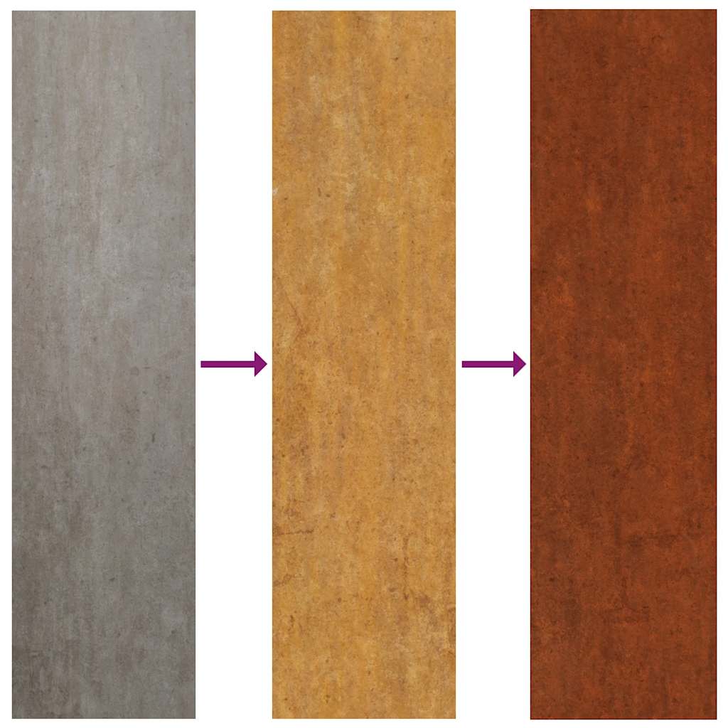 Garten-Wanddeko 105x55 cm Cortenstahl Sonne-Design