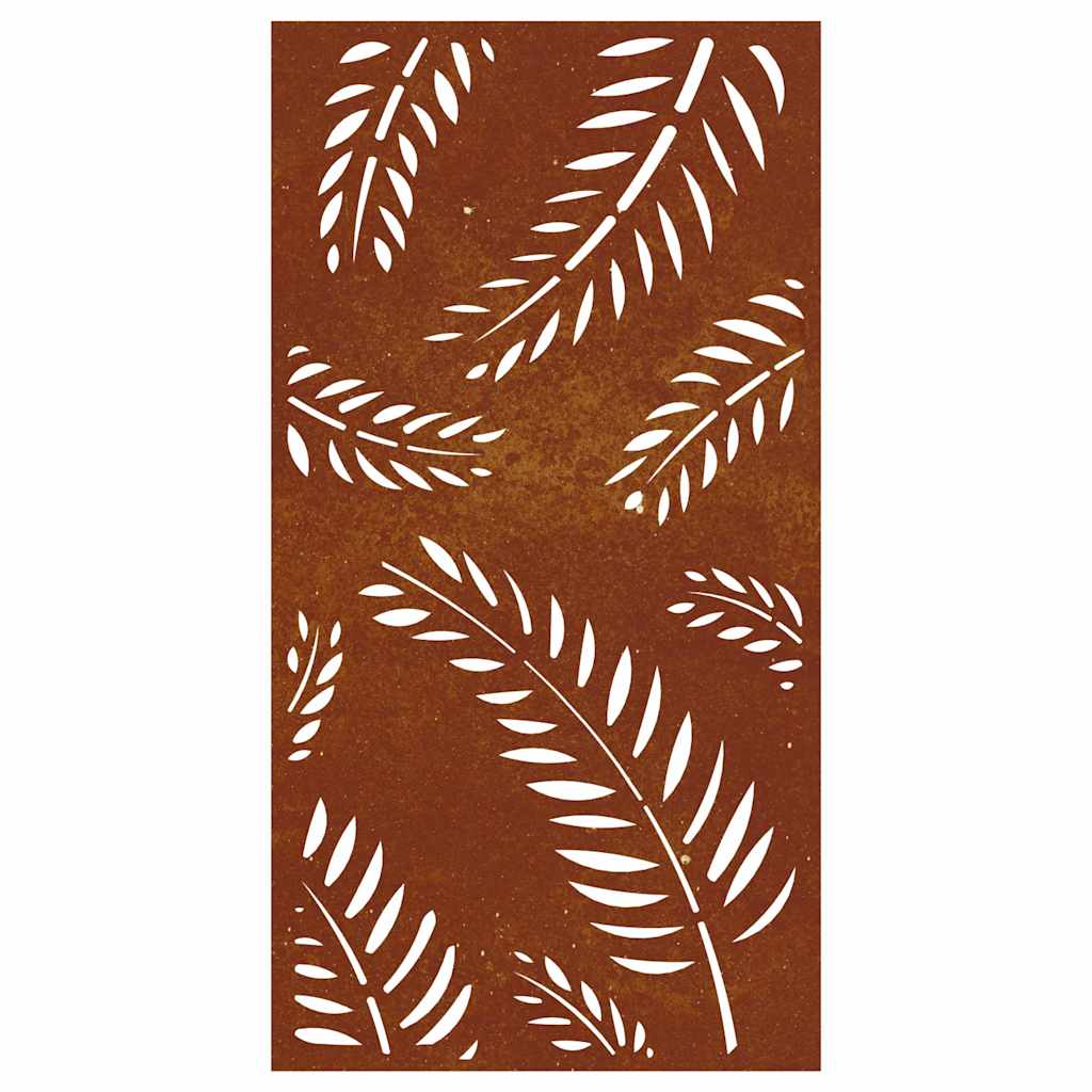 Garten-Wanddeko 105x55 cm Cortenstahl Blatt-Design
