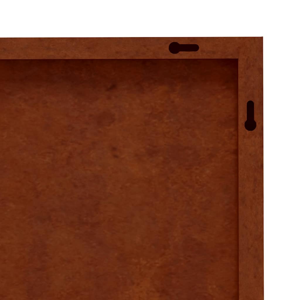 Garten-Wanddeko 105x55 cm Cortenstahl Blatt-Design