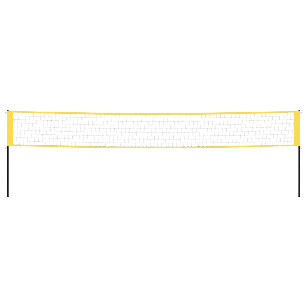 Badminton-Netz Gelb und Schwarz 600x155 cm PE-Gewebe