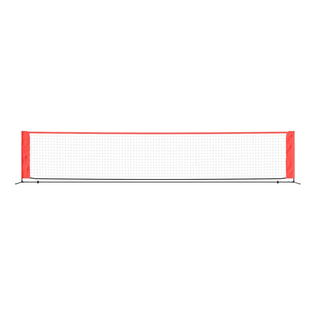 Tennisnetz Schwarz und Rot 500x100x87 cm Polyester