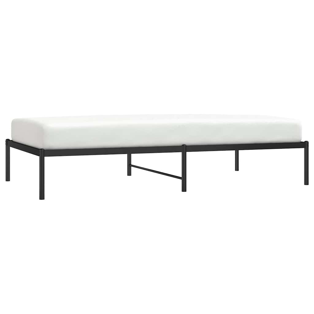 Bettgestell Metall Schwarz 100x190 cm