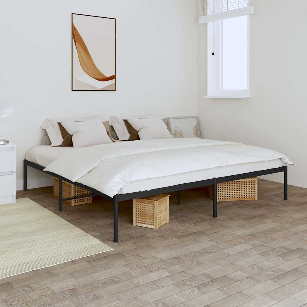Bettgestell Metall Schwarz 180x200 cm