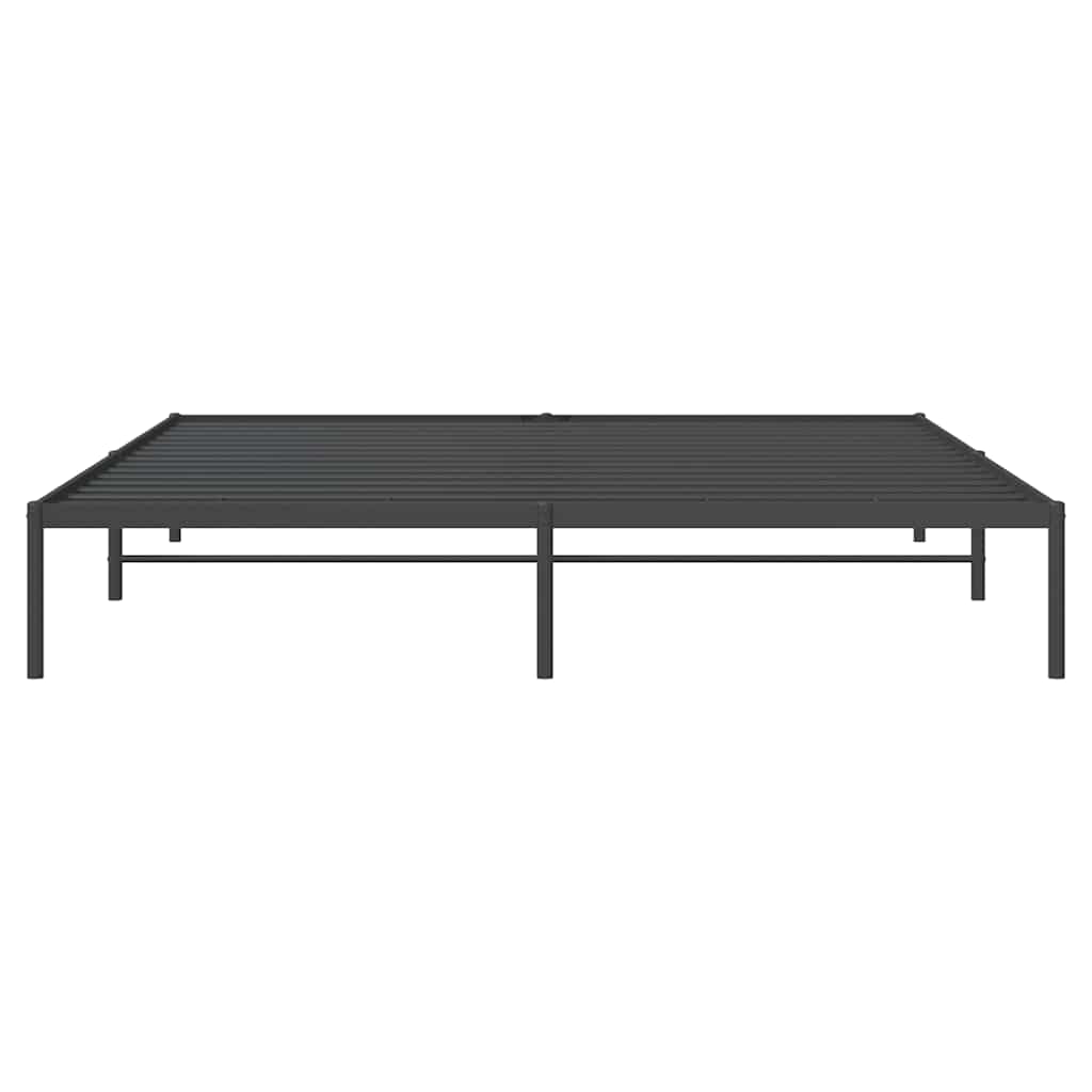 Bettgestell Metall Schwarz 193x203 cm