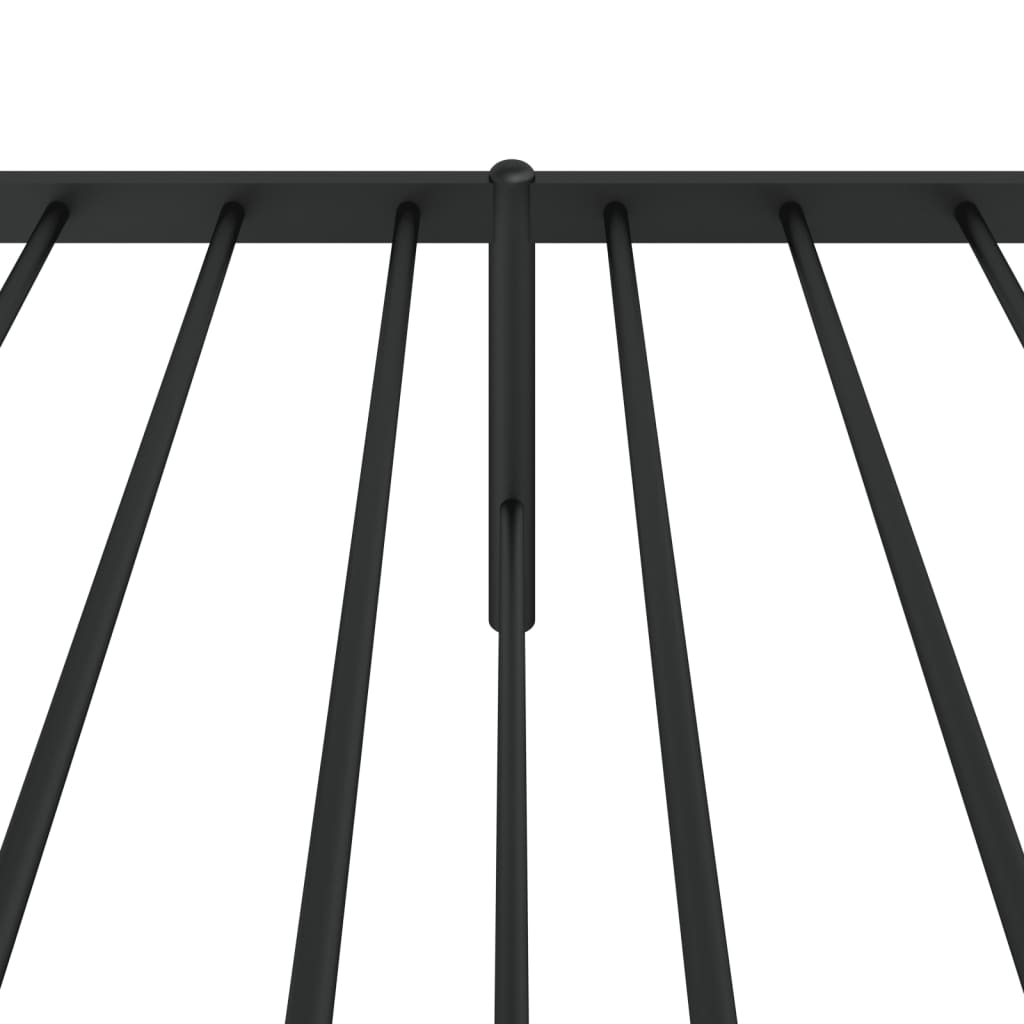 Bettgestell mit Kopfteil Metall Schwarz 90x200 cm