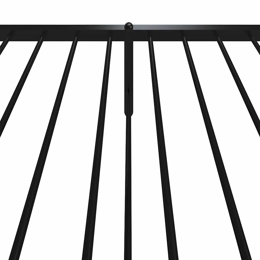 Bettgestell mit Kopf- und Fußteil Metall Schwarz 90x190 cm