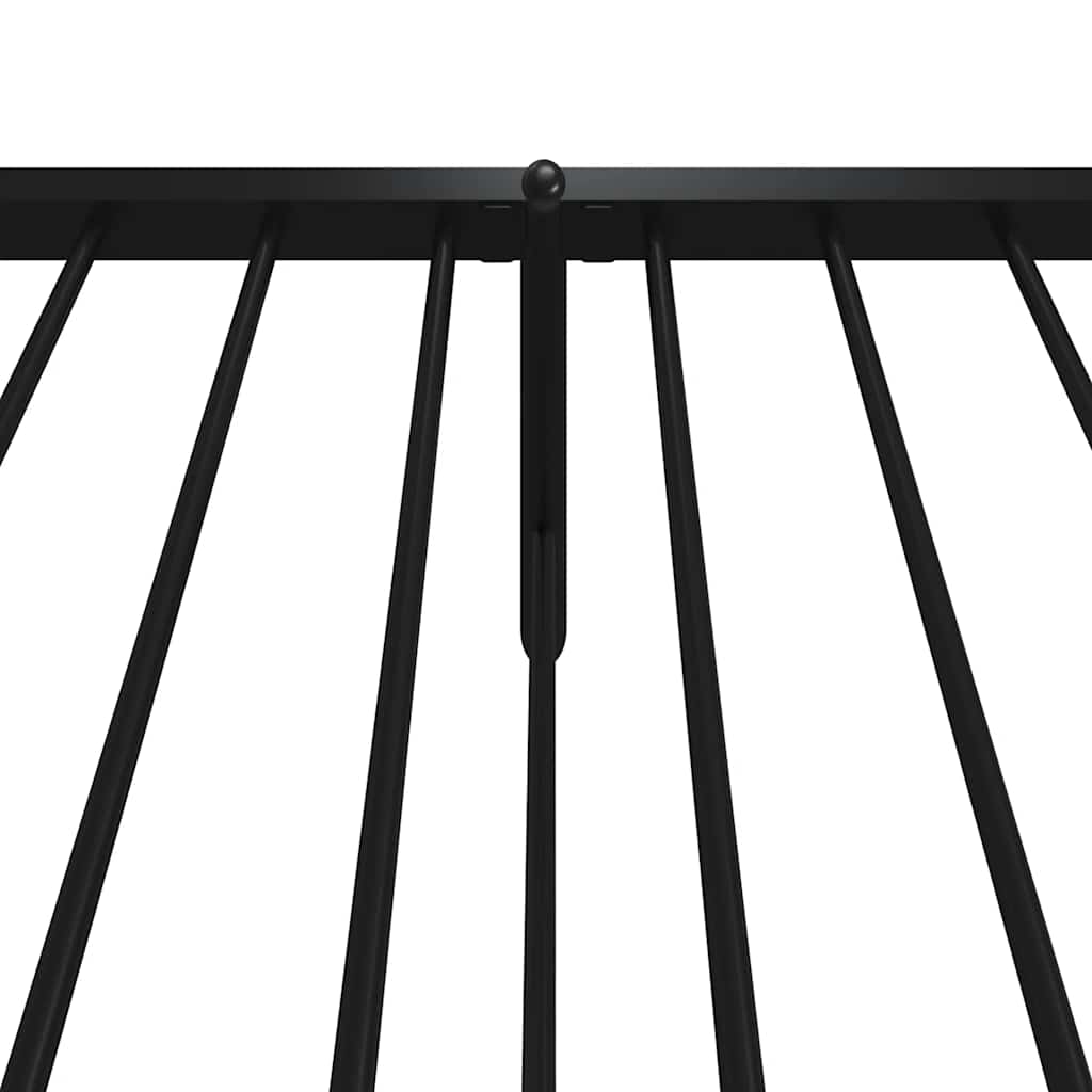 Bettgestell mit Kopf- und Fußteil Metall Schwarz 100x190 cm