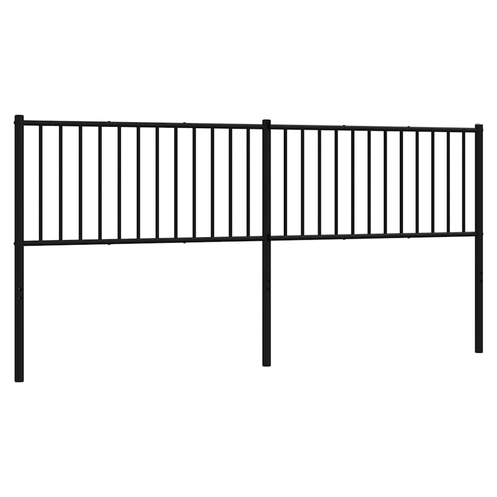 Ersatz-Kopfteil Metall Schwarz 200 cm