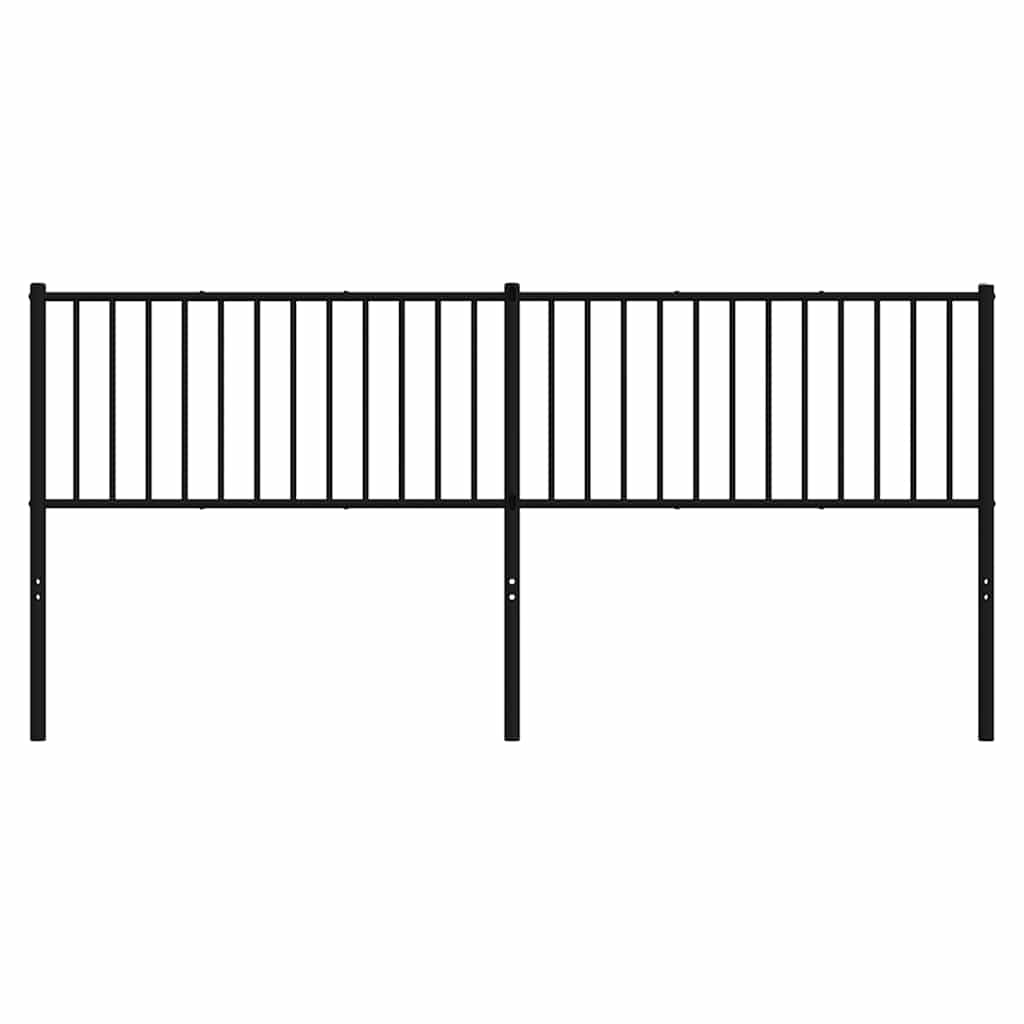 Ersatz-Kopfteil Metall Schwarz 200 cm