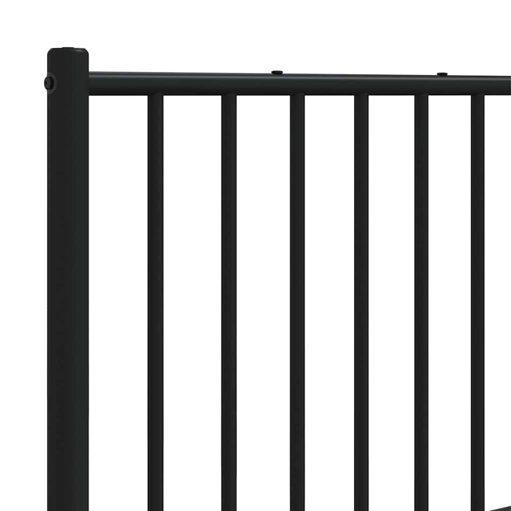 Ersatz-Kopfteil Metall Schwarz 200 cm