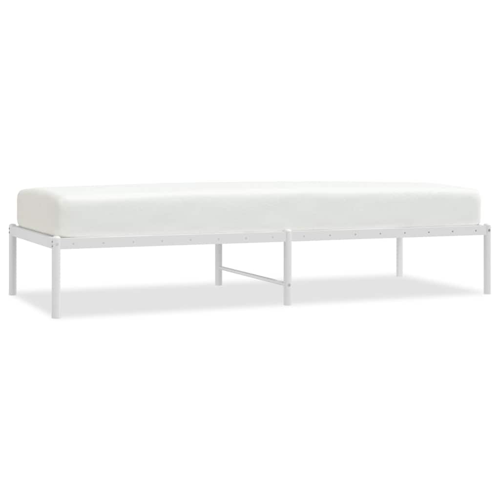 Bettgestell Metall Weiß 75x190 cm