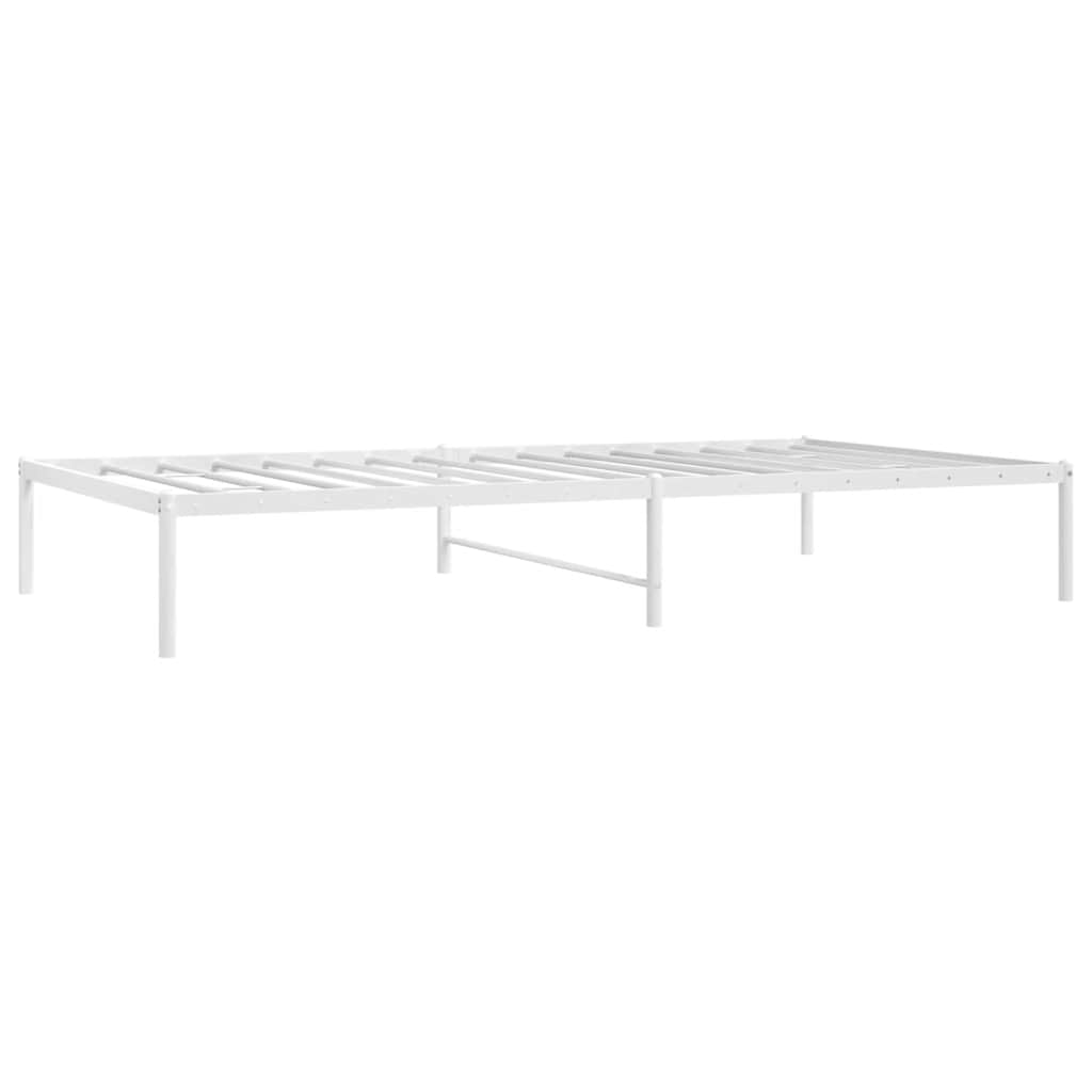 Bettgestell Metall Weiß 75x190 cm