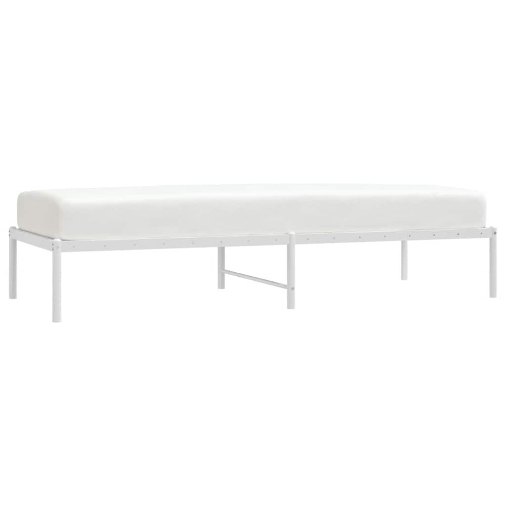 Bettgestell Metall Weiß 75x190 cm