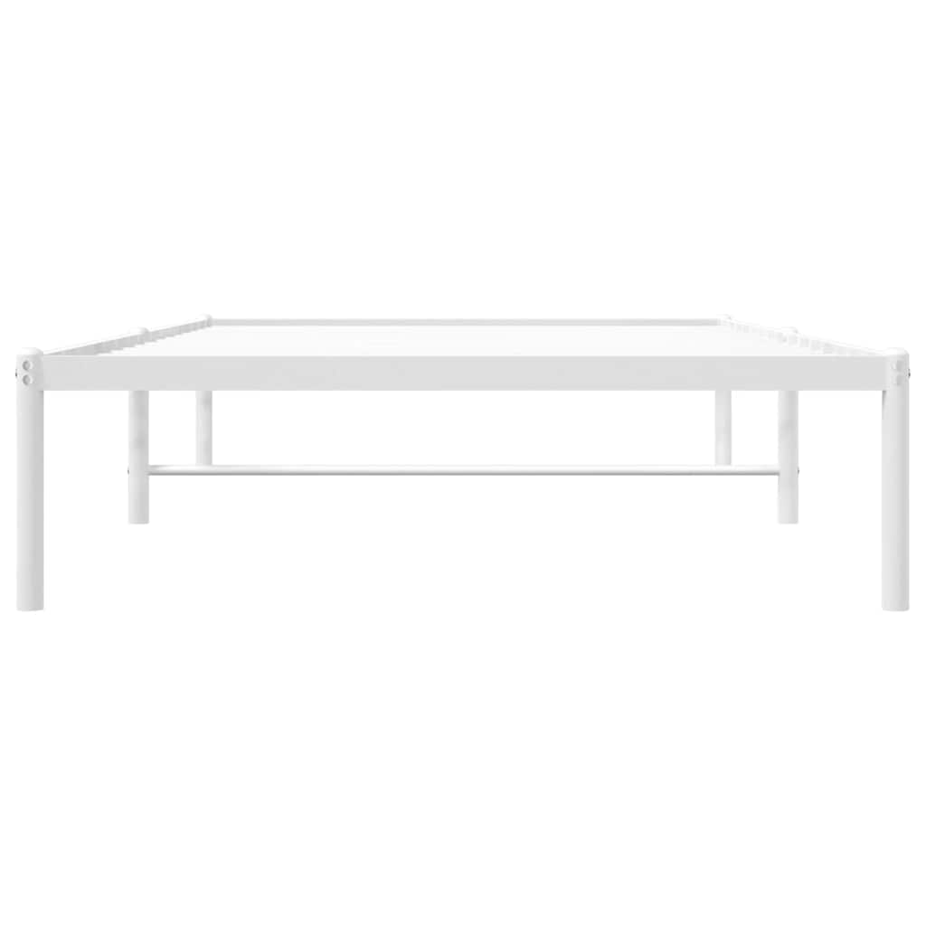 Bettgestell Metall Weiß 100x190 cm
