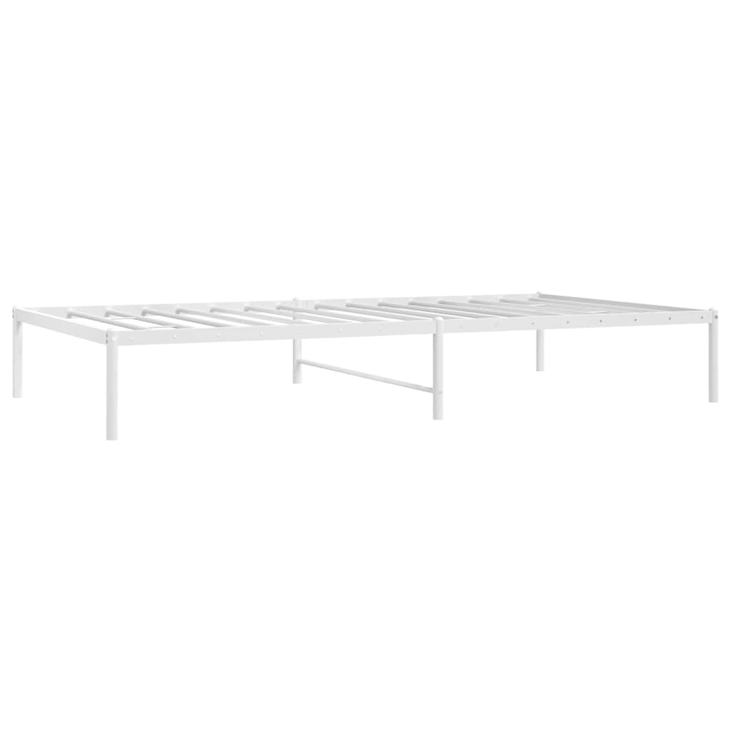 Bettgestell Metall Weiß 107x203 cm