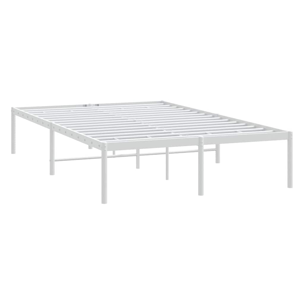 Bettgestell Metall Weiß 120x190 cm