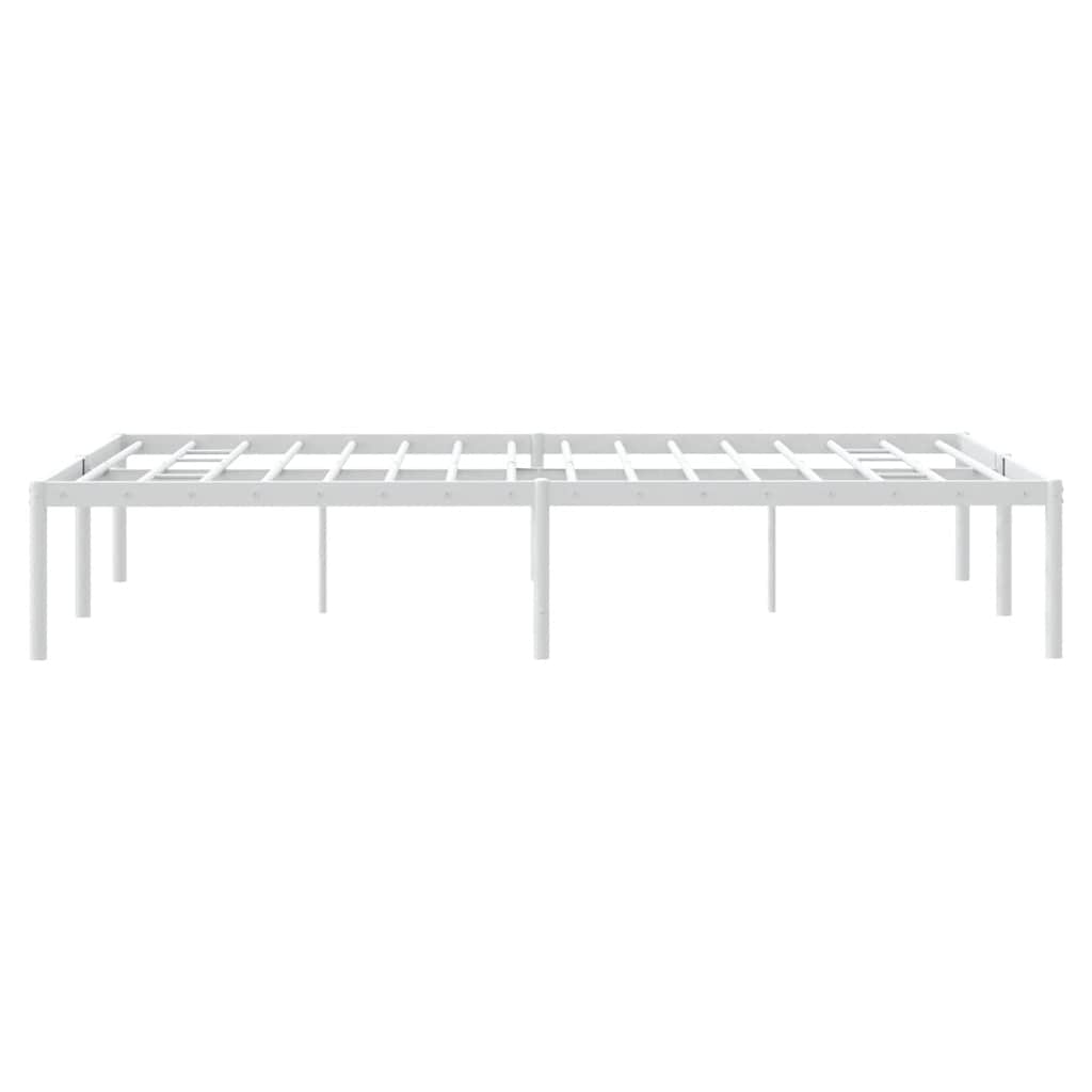 Bettgestell Metall Weiß 120x190 cm