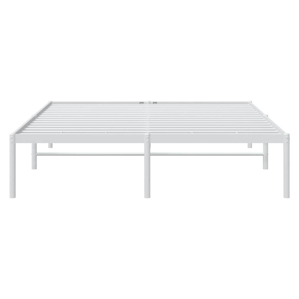 Bettgestell Metall Weiß 150x200 cm