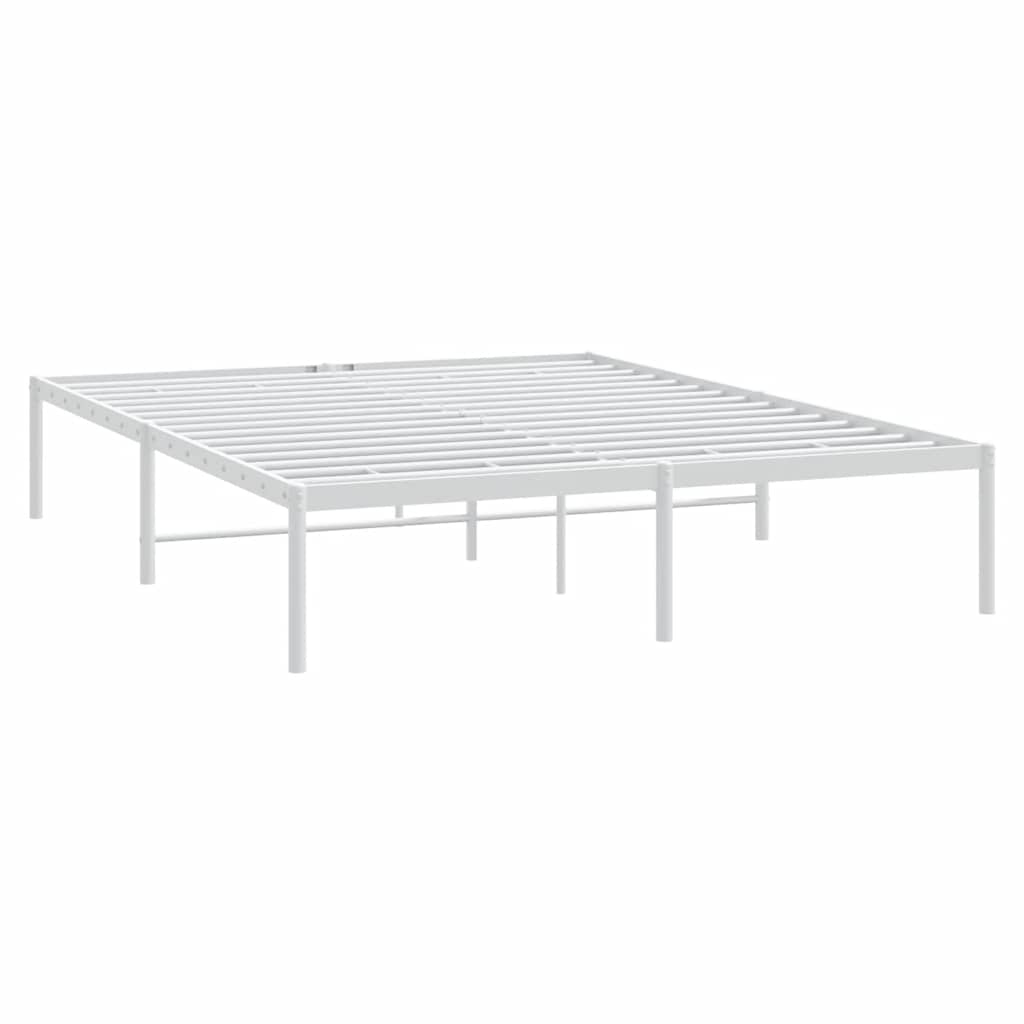 Bettgestell Metall Weiß 160x200 cm