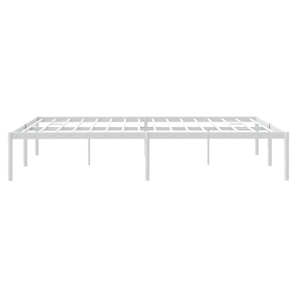 Bettgestell Metall Weiß 160x200 cm