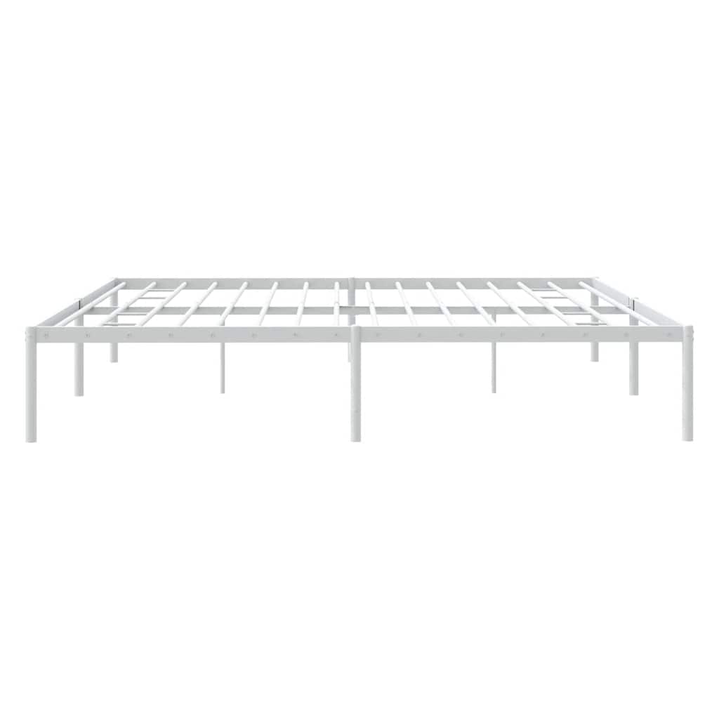 Bettgestell Metall Weiß 180x200 cm