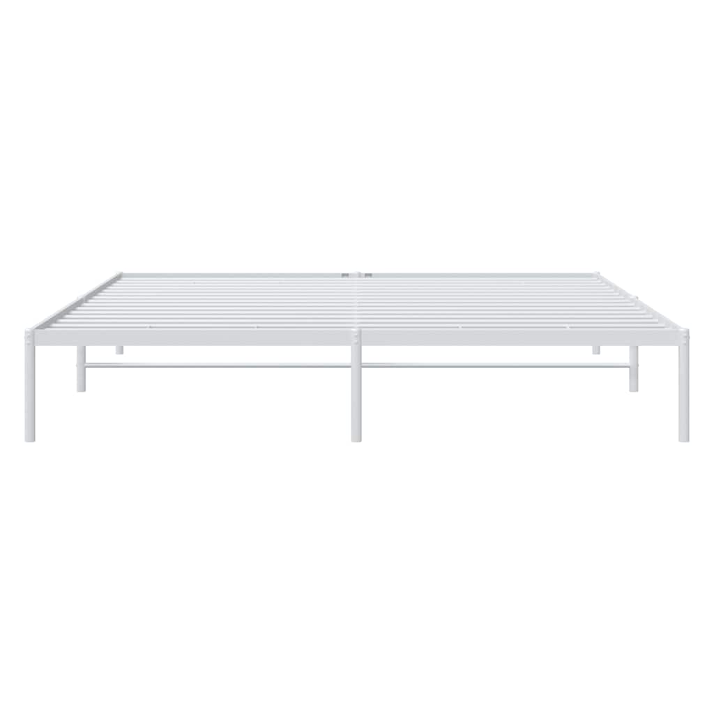 Bettgestell Metall Weiß 183x213 cm