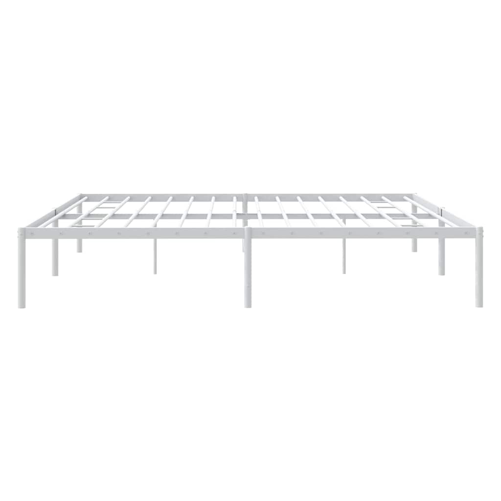 Bettgestell Metall Weiß 183x213 cm