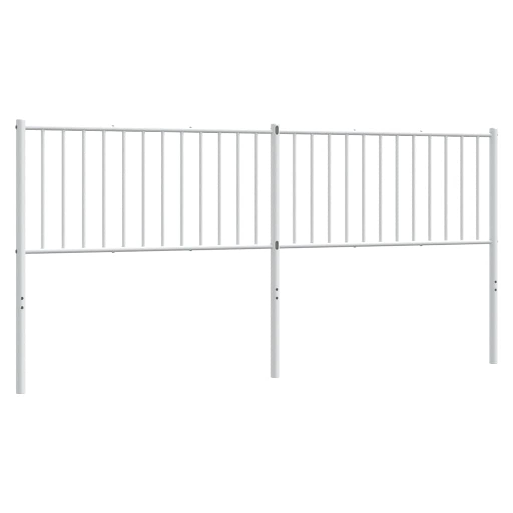 Ersatz-Kopfteil Metall Weiß 193 cm