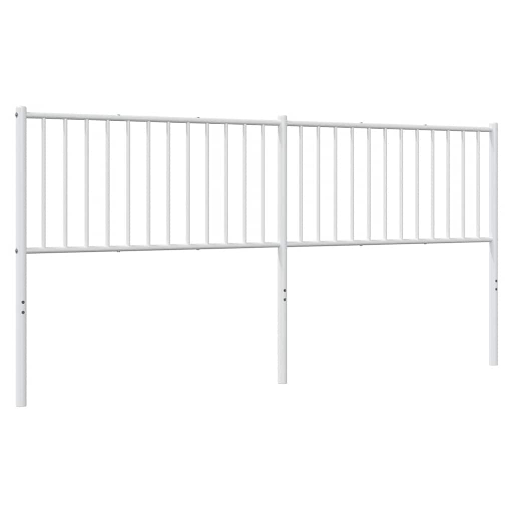 Ersatz-Kopfteil Metall Weiß 193 cm