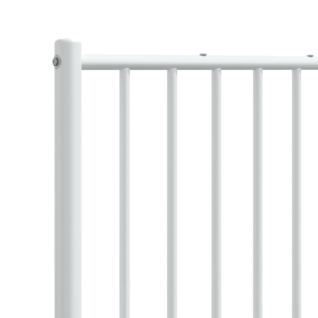 Ersatz-Kopfteil Metall Weiß 193 cm