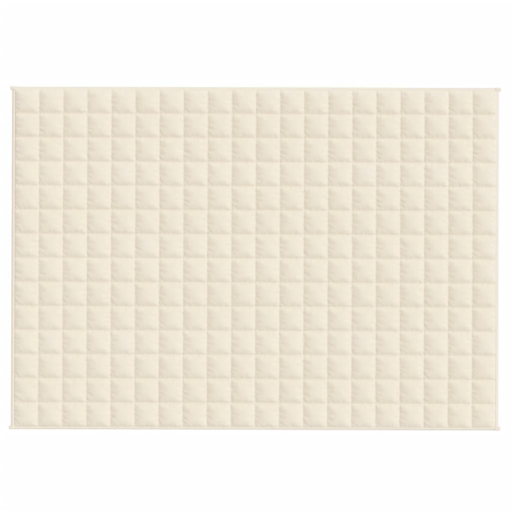 Gewichtsdecke Hellcreme 140x200 cm 10 kg Stoff