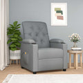 Massage-Relaxsessel, hellgrauer Stoff