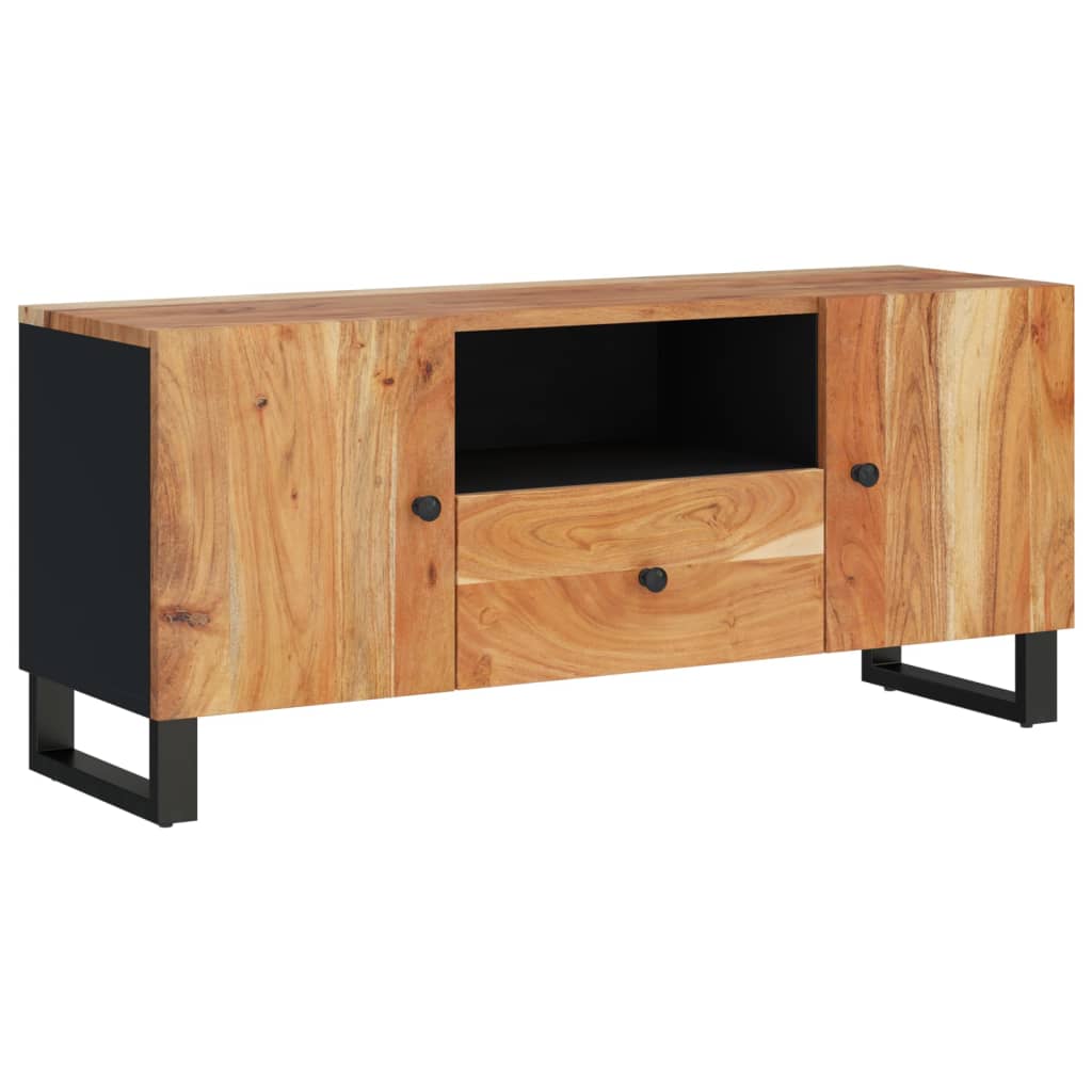 TV-Schrank 105x33,5x46 cm Massivholz Akazie & Holzwerkstoff