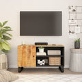TV-Schrank 80x33x46 cm Massivholz Mango & Holzwerkstoff