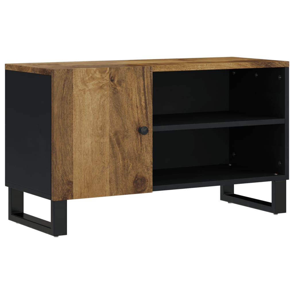 TV-Schrank 80x33x46 cm Massivholz Mango & Holzwerkstoff