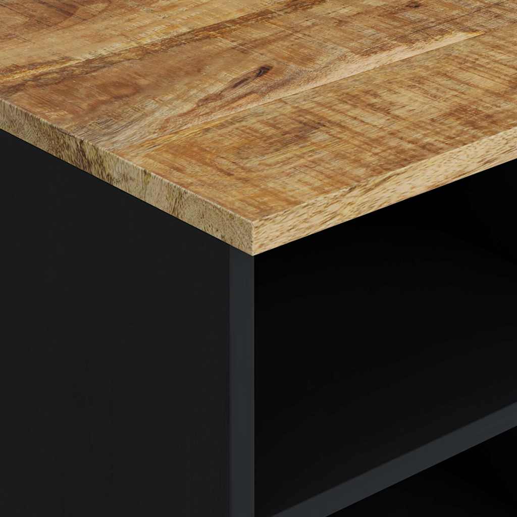 TV-Schrank 80x33x46 cm Massivholz Mango & Holzwerkstoff