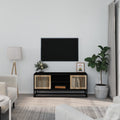 TV-Schrank Schwarz 105x30x45 cm Holzwerkstoff und Eisen