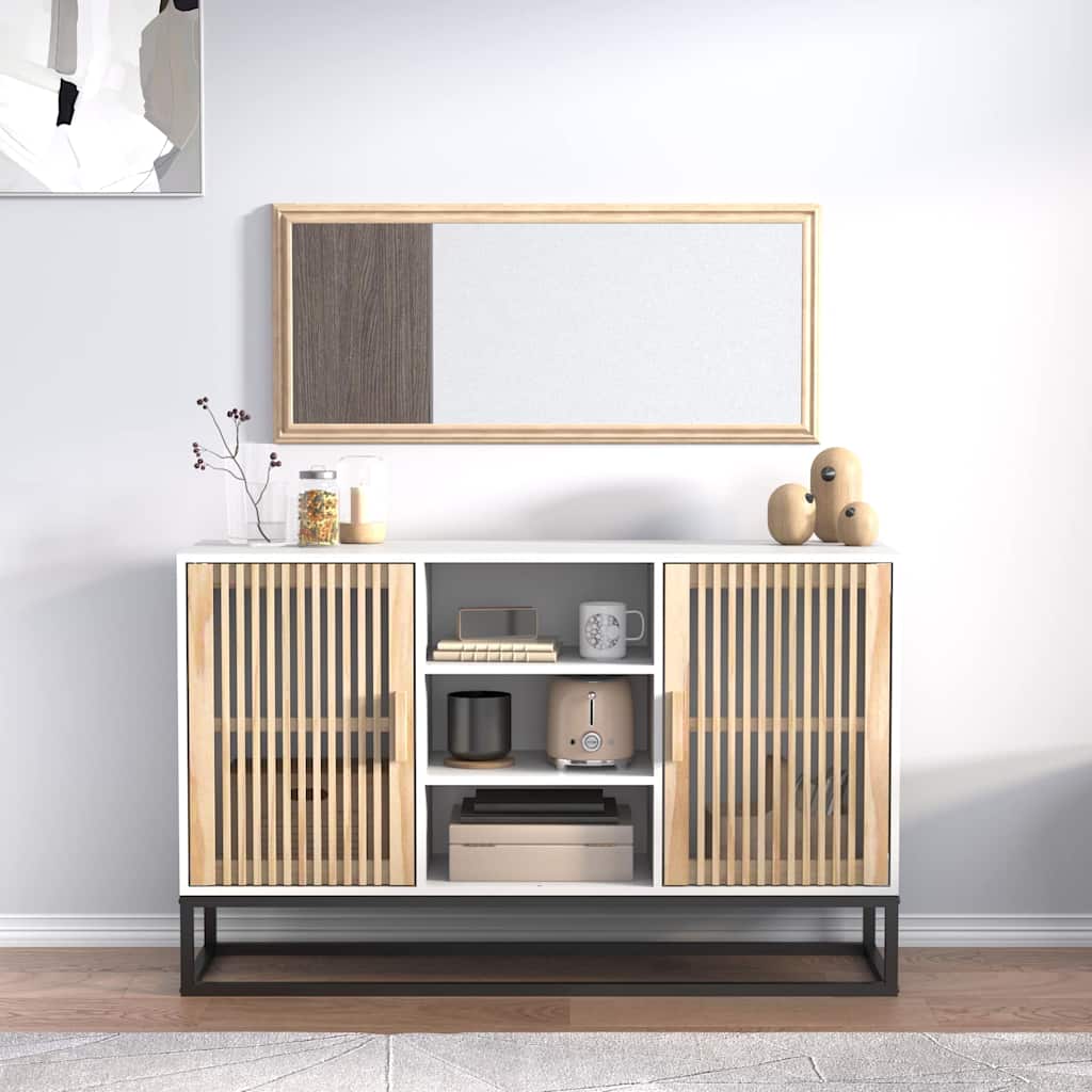 Sideboard Weiß 105x30x65 cm Holzwerkstoff