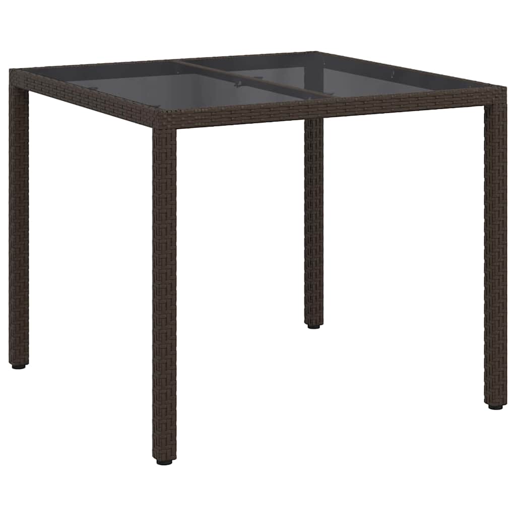Gartentisch Braun 90 x 90 x 75 cm Poly-Rattan