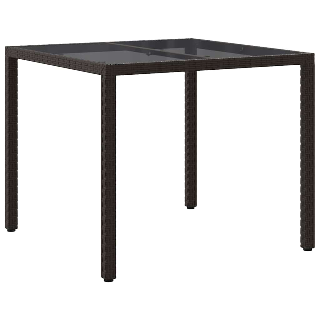 Gartentisch Braun 90 x 90 x 75 cm Poly-Rattan