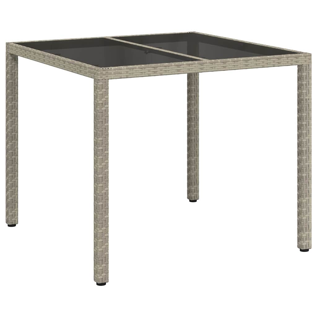 Gartentisch Grau 90 x 90 x 75 cm Poly-Rattan