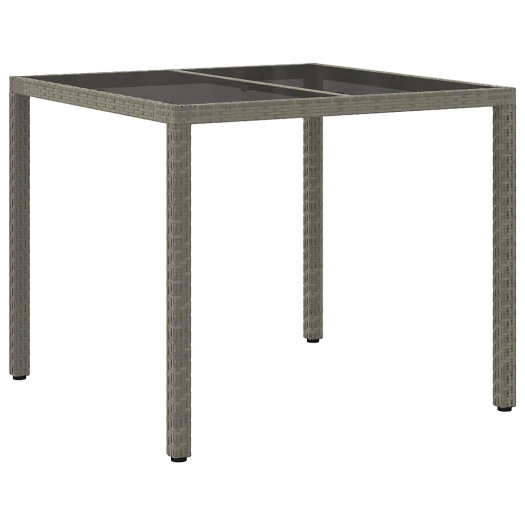 Gartentisch Grau 90 x 90 x 75 cm Poly-Rattan