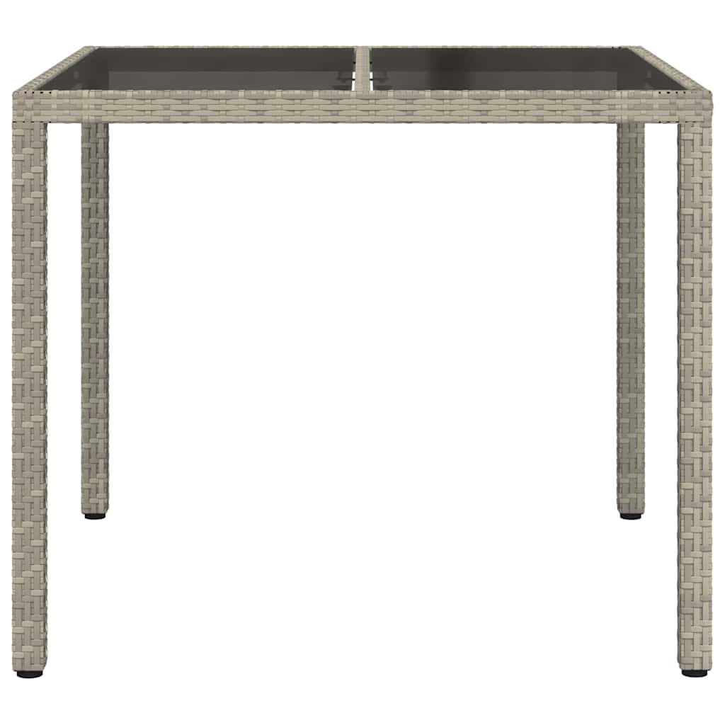 Gartentisch Grau 90 x 90 x 75 cm Poly-Rattan