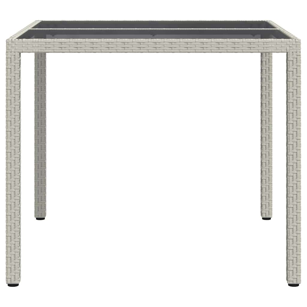 Gartentisch Weiß 90 x 90 x 75 cm Poly-Rattan
