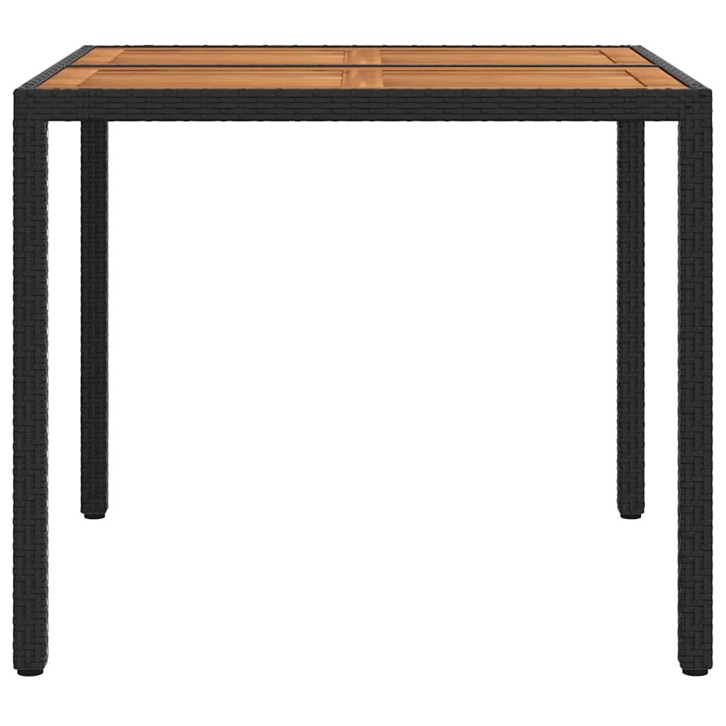 Gartentisch Schwarz 90 x 90 x 75 cm Poly-Rattan