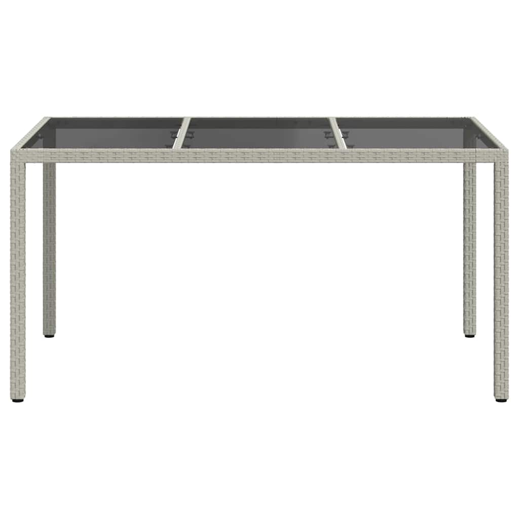 Gartentisch Weiß 150 x 90 x 75 cm Poly-Rattan