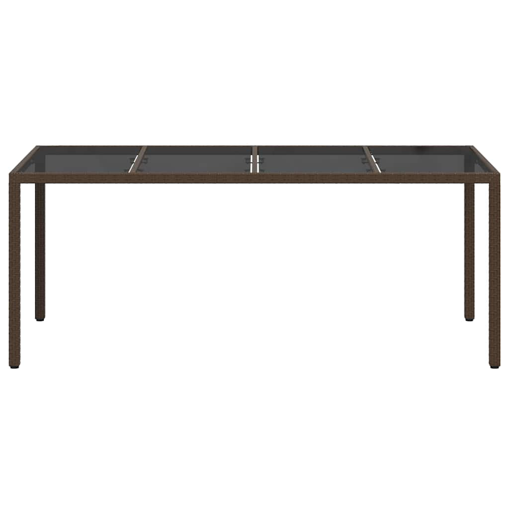Gartentisch Braun 190 x 90 x 75 cm Poly-Rattan