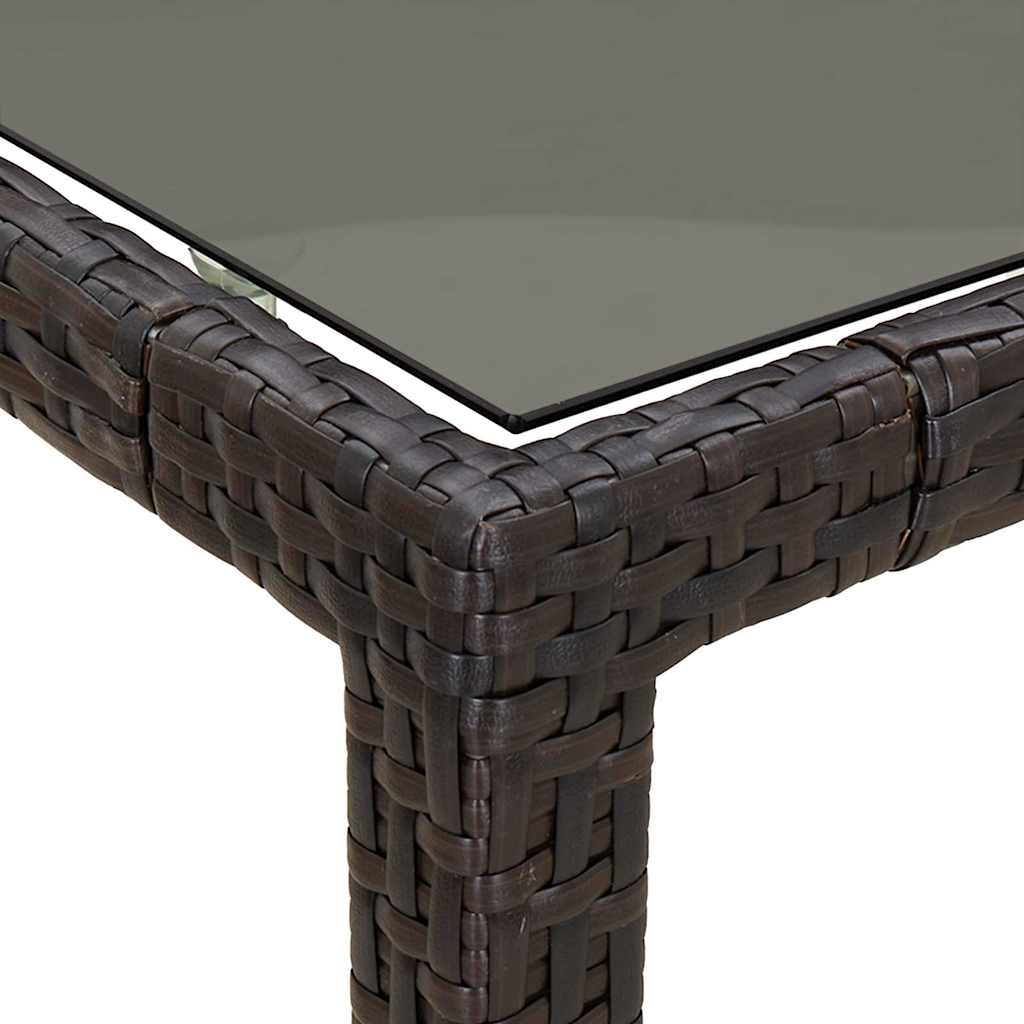 Gartentisch Braun 250 x 100 x 75 cm Poly-Rattan